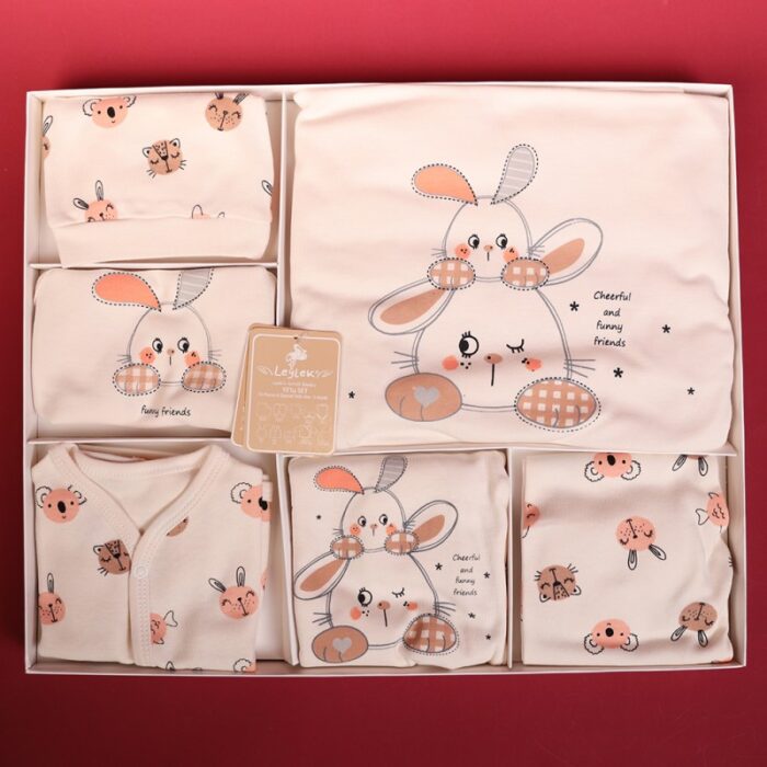 10335115_67dc4e92656e2 طقم للأطفال حديثي الولادة 10 قطع لون بيج - الصورة 1