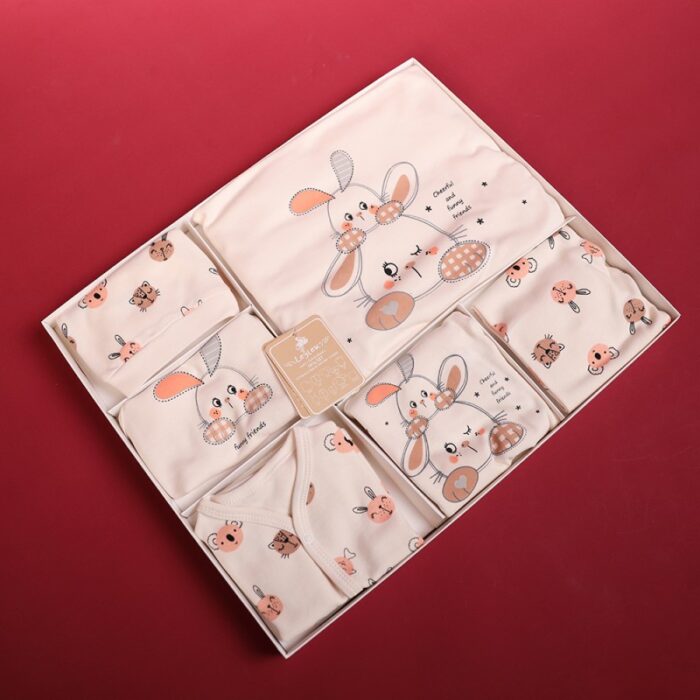 ⁦طقم للأطفال حديثي الولادة 10 قطع لون بيج⁩ - الصورة ⁦2⁩