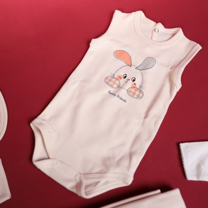 ⁦طقم للأطفال حديثي الولادة 10 قطع لون بيج⁩ - الصورة ⁦8⁩