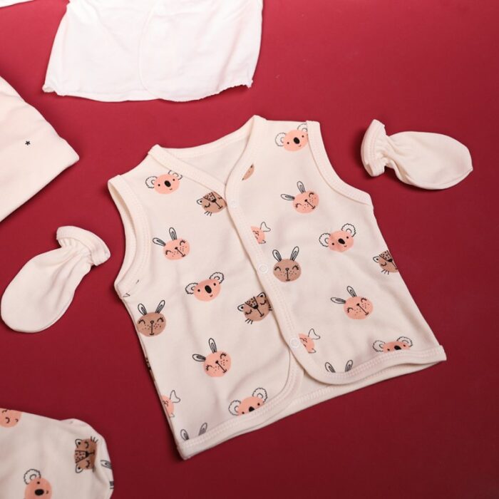 ⁦طقم للأطفال حديثي الولادة 10 قطع لون بيج⁩ - الصورة ⁦11⁩