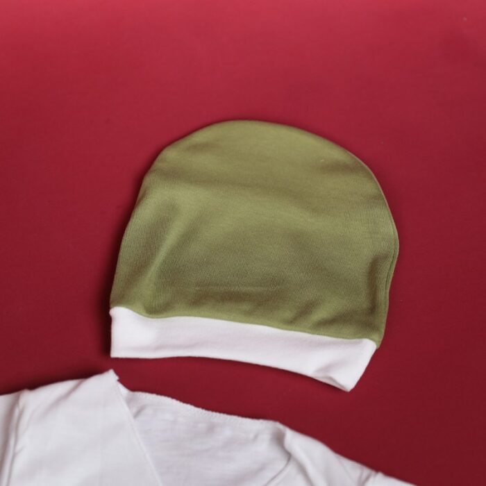 ⁦طقم للأطفال حديثي الولادة 10 قطع لون أبيض وأخضر⁩ - الصورة ⁦10⁩