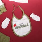 ⁦طقم للأطفال حديثي الولادة 10 قطع لون أبيض وأخضر⁩ - الصورة ⁦11⁩