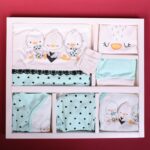 طقم للأطفال حديثي الولادة 10 قطع لون أزرق فاتح