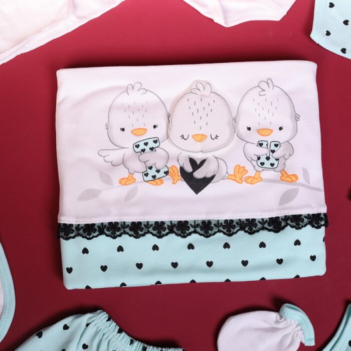 ⁦طقم للأطفال حديثي الولادة 10 قطع لون أزرق فاتح⁩ - الصورة ⁦7⁩