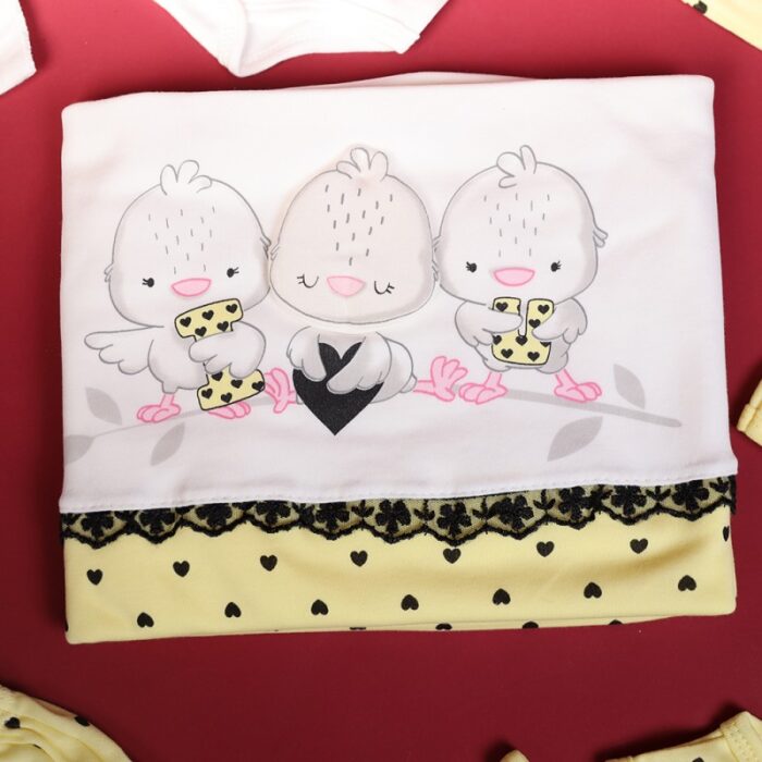 ⁦طقم للأطفال حديثي الولادة 10 قطع لون أصفر⁩ - الصورة ⁦7⁩