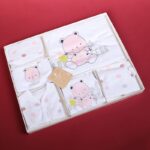 ⁦طقم للأطفال حديثي الولادة 10 قطع لون أبيض وزهري⁩ - الصورة ⁦2⁩