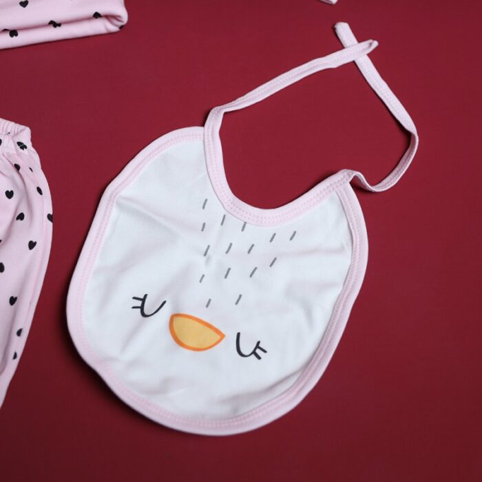 ⁦طقم للأطفال حديثي الولادة 10 قطع لون زهري و أبيض⁩ - الصورة ⁦9⁩