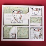 طقم للأطفال حديثي الولادة 10 قطع لون أخضر و أبيض