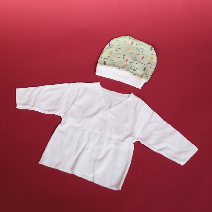 ⁦طقم للأطفال حديثي الولادة 10 قطع لون أخضر و أبيض⁩ - الصورة ⁦11⁩