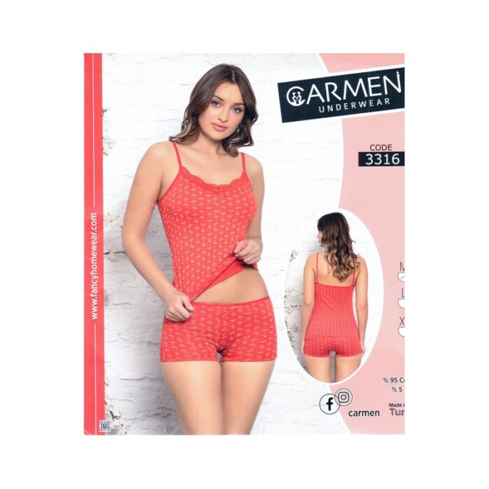 10335136_67dc4ed4643fc ملابس داخلية قطعتين للنساء لون أحمر - الصورة 1