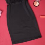 ⁦فستان حفر للنساء لون أسود⁩ - الصورة ⁦3⁩