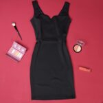 ⁦فستان حفر للنساء لون أسود⁩ - الصورة ⁦4⁩