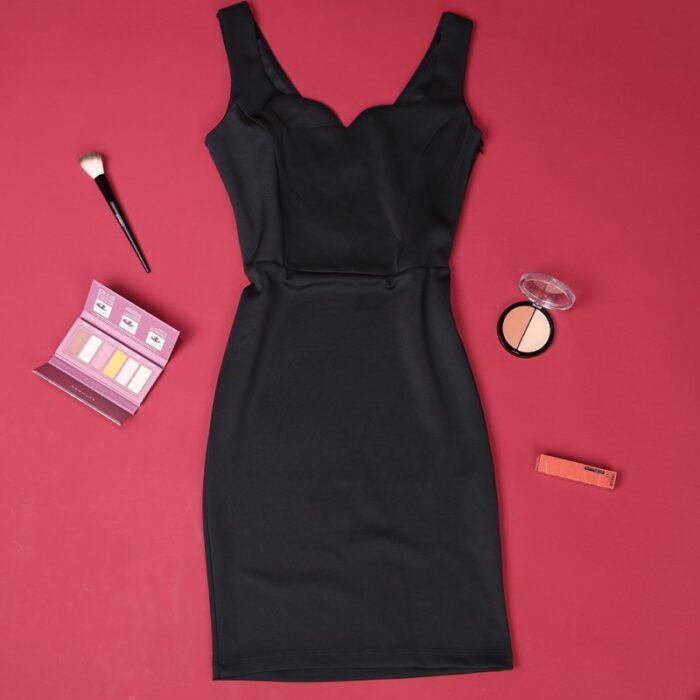 ⁦فستان حفر للنساء لون أسود⁩ - الصورة ⁦4⁩