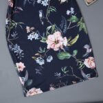 ⁦فستان حفر للنساء لون كحلي بتصميم عصفور⁩ - الصورة ⁦4⁩