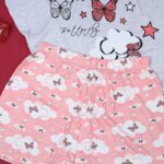 ⁦بجامة حفر عريض مع شورت لون رمادي⁩ - الصورة ⁦4⁩