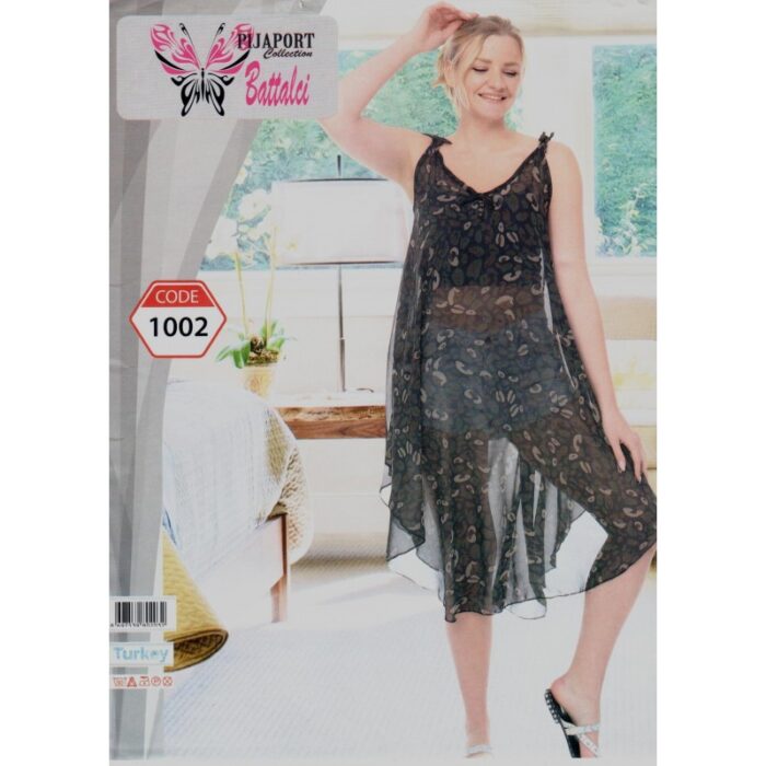 10335214_67dc4fba289bf فستان بيتي شفاف للنساء بألوان متعددة - الصورة 1