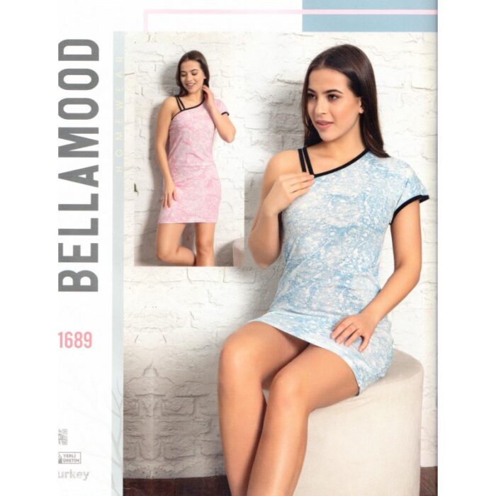 10335250_67dc4feeacad3 فستان بيتي قصير للنساء لون أزرق - الصورة 1