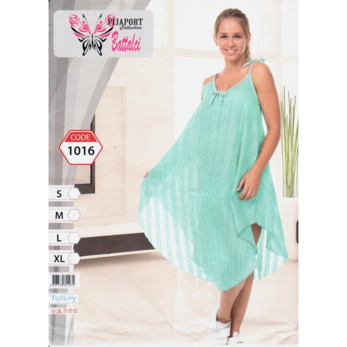 10335263_67dc4fff8b7c9 فستان بيتي للنساء لون أخضر - الصورة 1