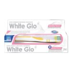 معجون اسنان وايت جلو معجون مبيض بقوة اضافية 100 مل مع فرشاة- White Glow Whitening Toothpaste for Sensitive Formula 100ml