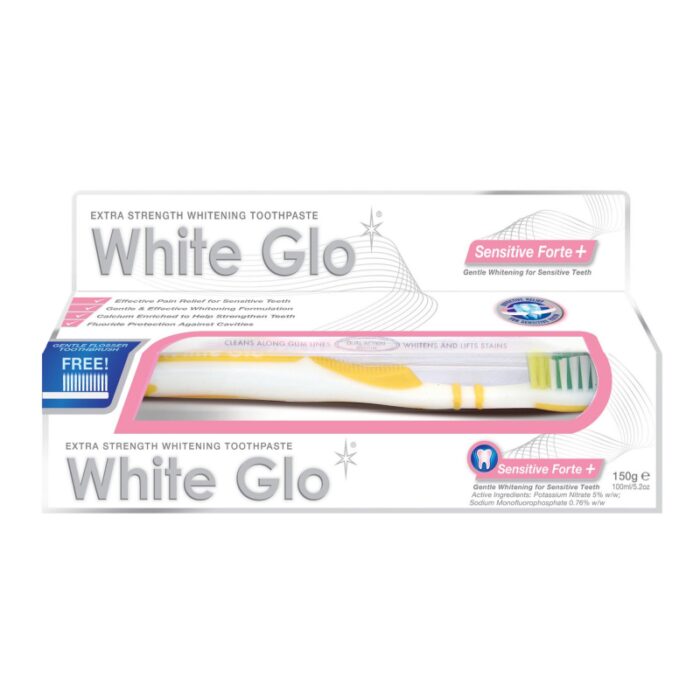 10335365_67dc50c6ad06f معجون اسنان وايت جلو معجون مبيض بقوة اضافية 100 مل مع فرشاة- White Glow Whitening Toothpaste for Sensitive Formula 100ml - الصورة 1