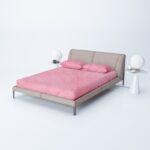 غطاء لفرشة السرير مزدوج 200*180 سم مع غطائين للمخدة 70*50 سم لون زهري