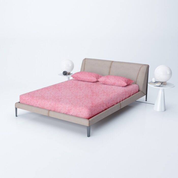 10335371_67dc50f5f1dde غطاء لفرشة السرير مزدوج 200*180 سم مع غطائين للمخدة 70*50 سم لون زهري - الصورة 1