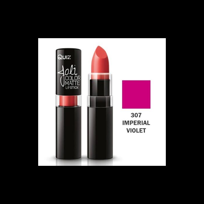 10335552_67dc519484643 أحمر شفاه مطفي من كويز درجة 307 حجم 3.6 غم- QUIZ - Joli Matte Long Lasting Lipstick (No 307) 3.6g - الصورة 1