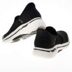 ⁦Skechers Men's Slip-ins: GO WALK Arch Fit - Hands Free Shoes - حذاء سكيتشرز ليب اون: جو ووك ارتش فيت هاند فري للرجال لون اسود ونعل ابيض⁩ - الصورة ⁦8⁩