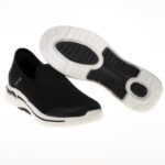⁦Skechers Men's Slip-ins: GO WALK Arch Fit - Hands Free Shoes - حذاء سكيتشرز ليب اون: جو ووك ارتش فيت هاند فري للرجال لون اسود ونعل ابيض⁩ - الصورة ⁦12⁩
