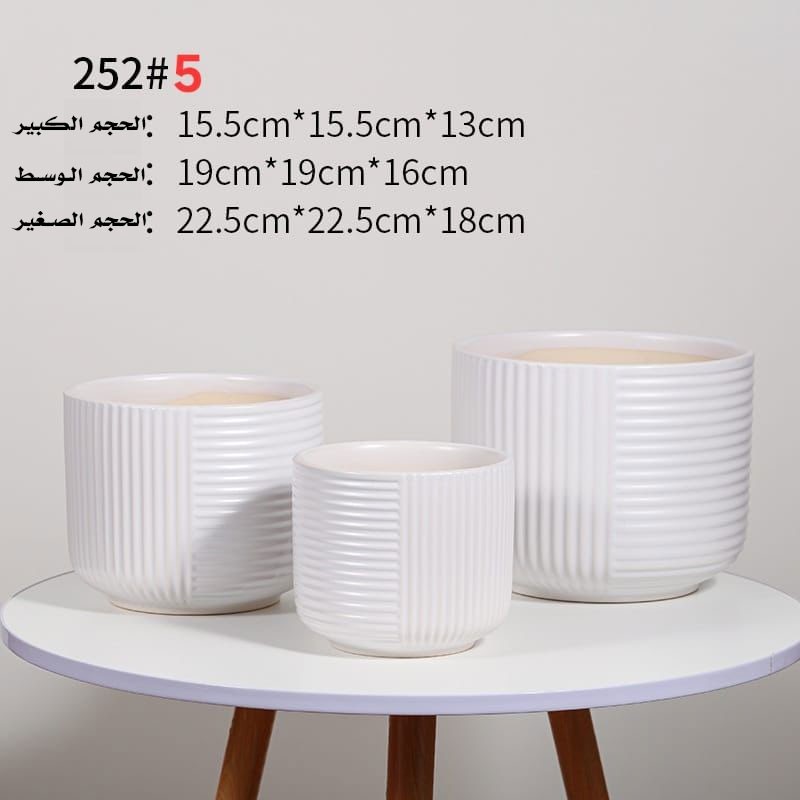 ⁦طقم قوار زراعة 3 قطع لون ابيض⁩ - الصورة ⁦1⁩