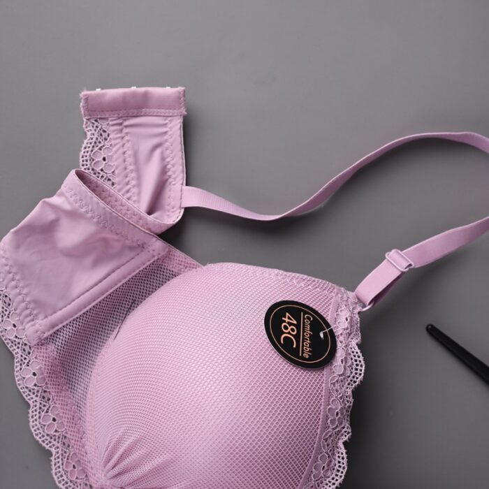 ⁦صدرية مبطنة للنساء بأطراف دانتيل لون نهدي⁩ - الصورة ⁦7⁩