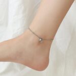 خلخال فضي مع دوائر