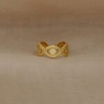 ⁦خاتم ذهبي بتصميم عين⁩ - الصورة ⁦4⁩