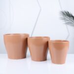 طقم قوار بورسلان 3 قطع لون كرميدي