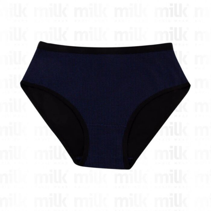 ⁦طقم داخلي نسائي قطن 3 قطع لون كحلي وأبيض⁩ - الصورة ⁦2⁩