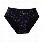 ⁦طقم داخلي نسائي قطن 3 قطع لون كحلي وأبيض⁩ - الصورة ⁦4⁩