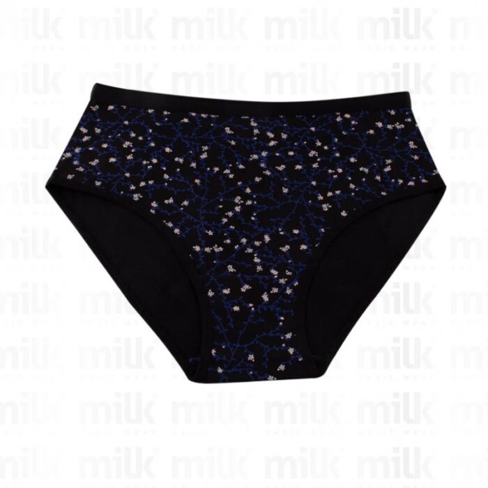 ⁦طقم داخلي نسائي قطن 3 قطع لون كحلي وأبيض⁩ - الصورة ⁦4⁩