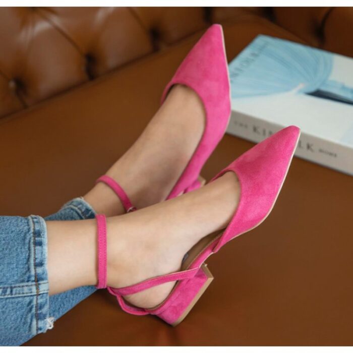 10335778_67dc539d97c13 حذاء كعب للنساء لون فوشي من Sami Boutique - الصورة 1