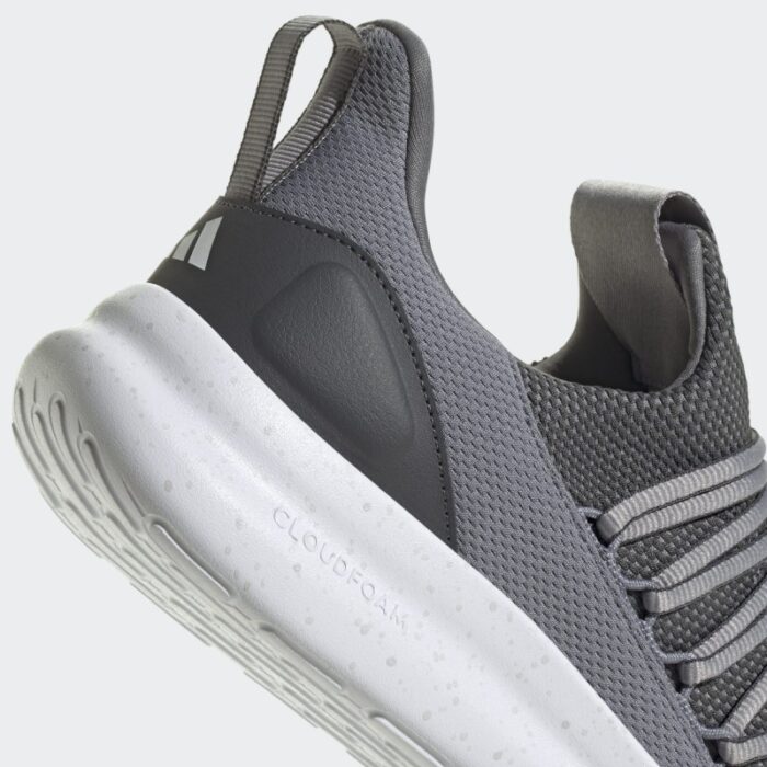 ⁦adidas Men's Lite Racer Adapt 7.0 Shoes - Grey- حذاء اديداس لايت ريسر ادبت 7.0 للرجال لون رمادي ونعل ابيض⁩ - الصورة ⁦7⁩
