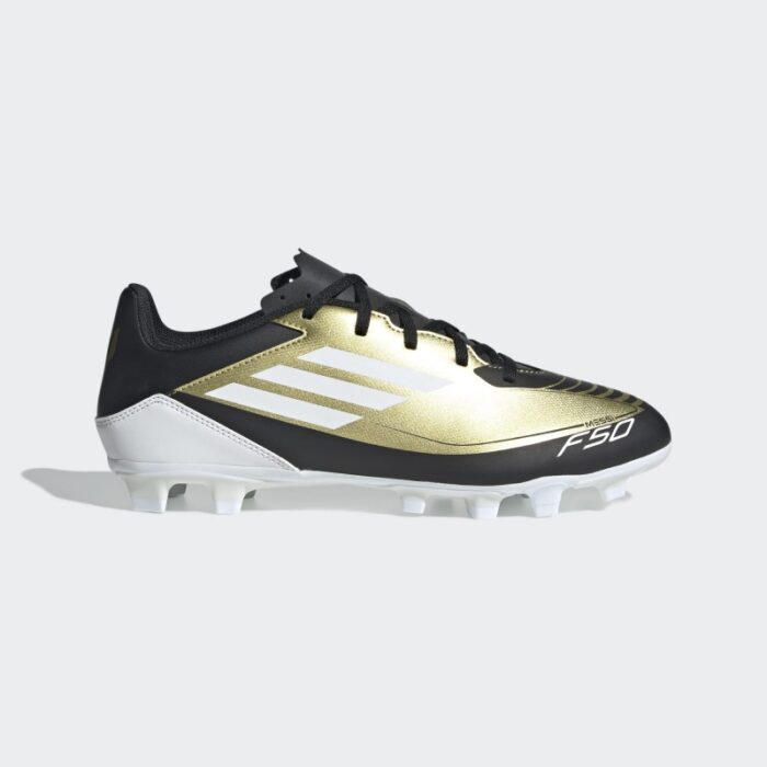 10335832_67dc540f48ad7 adidas Men's F50 Club Messi Flexible-Ground Boots - Gold - حذاء اديداس اف 50 ميسي فليكسابل جراوند للرجال لون ذهبي وابيض - الصورة 1