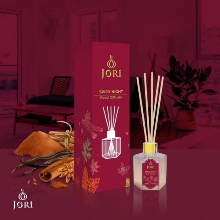 ⁦معطر جو عيدان برائحة التوابل الحارة من جوري حجم 120 مل – SPRICY NIGHT Reed Diffuser By JORI 120Ml⁩ - الصورة ⁦3⁩