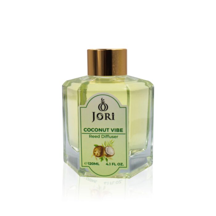 ⁦معطر جو عيدان برائحة جوز الهند من جوري حجم 120 مل – COCONUT VIBE Reed Diffuser By JORI 120Ml⁩ - الصورة ⁦2⁩