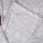 ⁦بجامة ستاتي بنقشه مكونه من قطعتين بنطلون وتيشيرت قطني لون فستقي ومشمشي⁩ - الصورة ⁦5⁩