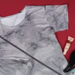 ⁦بجامة ستاتي مكونه من قطعتين بنطلون وتيشيرت قطني لون سكني⁩ - الصورة ⁦2⁩