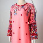 ⁦قميص بيتي للنساء كم طويل لون زهري⁩ - الصورة ⁦4⁩