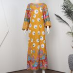 ⁦قميص بيتي للنساء كم طويل لون كموني⁩ - الصورة ⁦2⁩