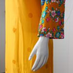 ⁦قميص بيتي للنساء كم طويل لون أصفر⁩ - الصورة ⁦6⁩