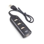 ⁦موزع USB HUB 2.0 ذات 4 مخارج - عالي السرعة لملحقات الكمبيوتر الشخصي- لون أسود⁩ - الصورة ⁦4⁩