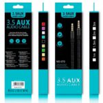 وصلة اوكس AUX جودة ممتازة 1 متر - موديل M2-070 - لون برتقالي