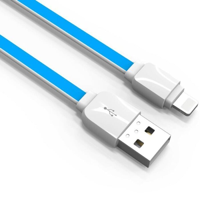 ⁦كيبل شحن USB 2.0 للاندرويدxs07 - طول 1 متر- ماركة LDNIO الاصلية-  لون أزرق⁩ - الصورة ⁦4⁩